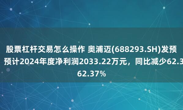 股票杠杆交易怎么操作 奥浦迈(688293.SH)发预减，预计2024年度净利润2033.22万元，同比减少62.37%