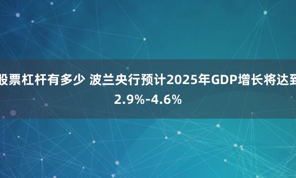 股票杠杆有多少 波兰央行预计2025年GDP增长将达到2.9%-4.6%